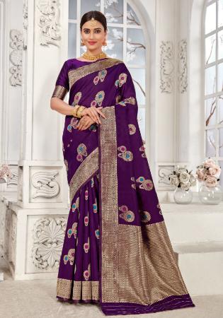 Picture of Nice Silk Midnight Blue Saree