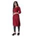 Picture of Well Formed Cotton Fire Brick Kurtis & Tunic