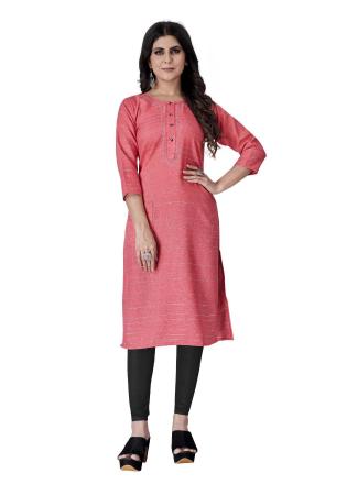 Picture of Pleasing Cotton Light Coral Kurtis & Tunic