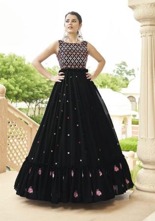 Picture of Grand Georgette Black Party Wear Gown