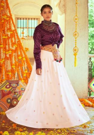 Picture of Radiant Silk White Lehenga Choli