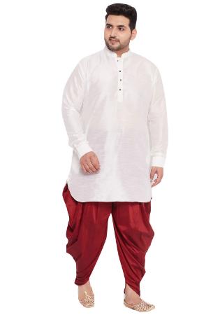 Picture of Stunning Silk White Kurtas