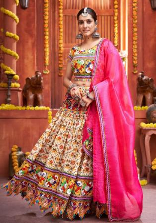 Picture of Pleasing Silk Rosy Brown & Burly Wood Lehenga Choli