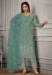 Picture of Well Formed Net Dark Sea Green Anarkali Salwar Kameez