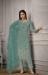 Picture of Well Formed Net Dark Sea Green Anarkali Salwar Kameez