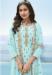 Picture of Georgette Powder Blue Straight Cut Salwar Kameez