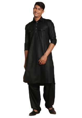 Picture of Admirable Cotton Black Kurtas