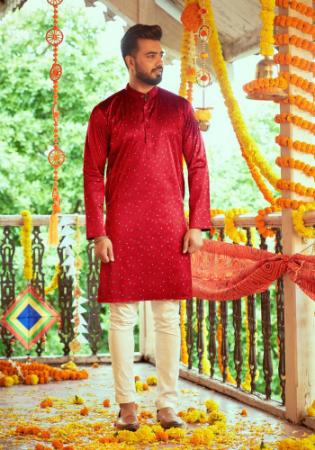 Picture of Gorgeous Silk Crimson Kurtas