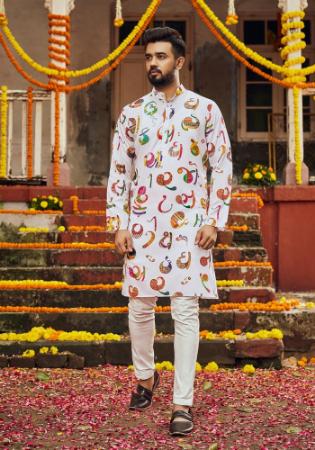 Picture of Classy Silk White Kurtas