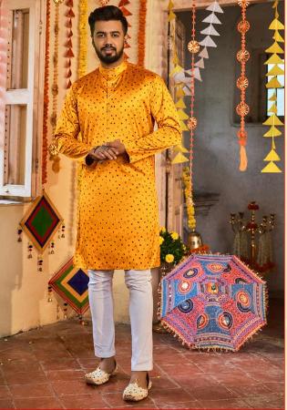 Picture of Ideal Silk Orange Kurtas