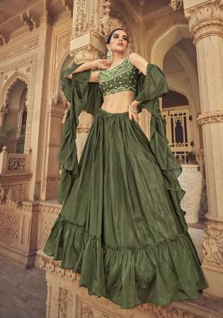 Picture of Fine Silk Dim Gray Lehenga Choli