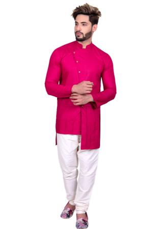 Picture of Resplendent Cotton Deep Pink Indo Western