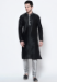 Picture of Statuesque Silk Dark Slate Grey Kurtas