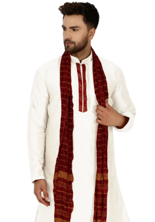 Picture of Comely Silk White Kurtas