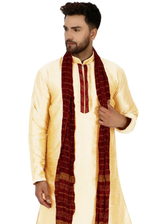 Picture of Amazing Silk Antique White Kurtas