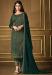 Picture of Silk Dark Olive Green Straight Cut Salwar Kameez