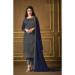 Picture of Silk Dark Slate Grey Straight Cut Salwar Kameez