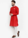 Picture of Alluring Silk Fire Brick Kurtas