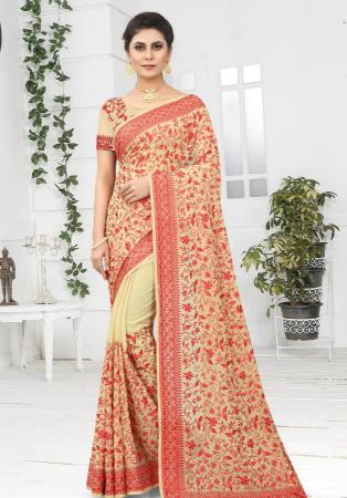 Picture of Ravishing Georgette Burly Wood Saree