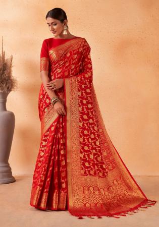 Picture of Amazing Georgette Maroon Saree