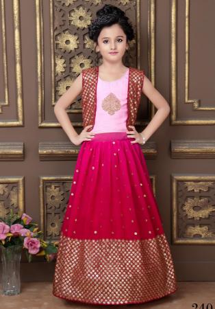 Picture of Appealing Georgette Deep Pink Kids Lehenga Choli