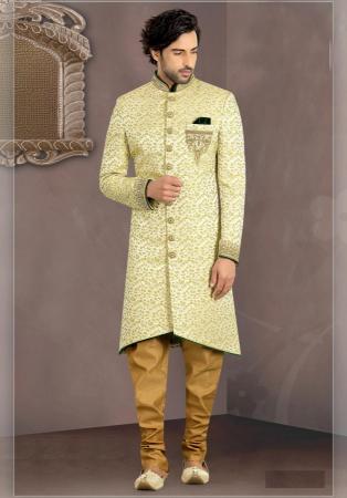 Picture of Pretty Silk Tan Sherwani