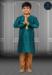 Picture of Grand Silk Teal Kids Kurta Pyjama