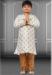 Picture of Beautiful Silk Off White Kids Kurta Pyjama