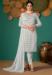 Picture of Stunning Georgette Silver Straight Cut Salwar Kameez