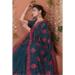 Picture of Sublime Georgette Dark Slate Grey Saree