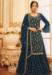 Picture of Georgette Dark Slate Grey Straight Cut Salwar Kameez