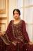 Picture of Pleasing Georgette Brown Straight Cut Salwar Kameez