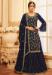 Picture of Georgette Dark Slate Grey Straight Cut Salwar Kameez