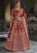 Picture of Graceful Linen Fire Brick Lehenga Choli