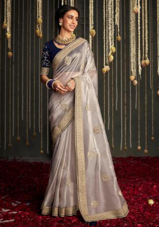 Picture of Lovely Crepe Rosy Brown Saree