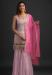 Picture of Georgette Rosy Brown Straight Cut Salwar Kameez