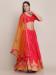 Picture of Lovely Net & Silk Crimson Lehenga Choli