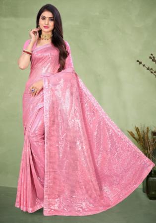 Picture of Graceful Georgette Light Coral Saree