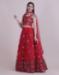 Picture of Admirable Net & Silk Fire Brick Lehenga Choli