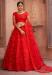 Picture of Pretty Net Crimson Lehenga Choli