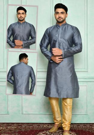 Picture of Ideal Silk Slate Grey Kurtas