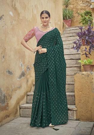 Picture of Delightful Chiffon Dark Slate Grey Saree