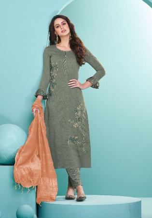 Picture of Ravishing Cotton Grey Readymade Salwar Kameez