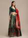 Picture of Radiant Net & Silk Dark Olive Green Lehenga Choli