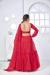 Picture of Alluring Net Fire Brick Lehenga Choli