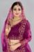 Picture of Comely Net & Silk Dark Magenta Lehenga Choli