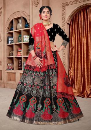 Picture of Georgette & Silk Dark Slate Grey Lehenga Choli