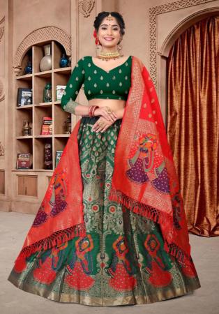 Picture of Georgette & Silk Indian Red & Indian Red Lehenga Choli