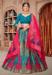 Picture of Stunning Georgette & Silk Dark Cyan Lehenga Choli