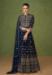 Picture of Georgette Dark Slate Grey Straight Cut Salwar Kameez